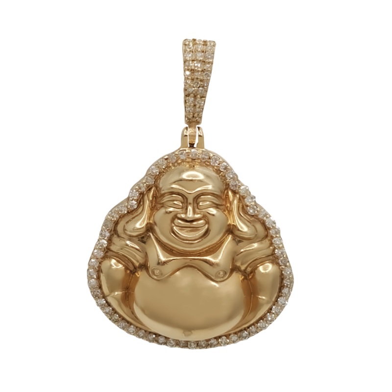 Buddha Laughing Pendant (14K)