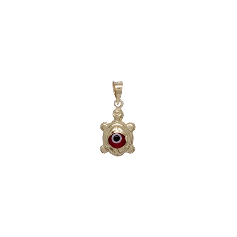 Turtle Evil Eye Charm (14K)
