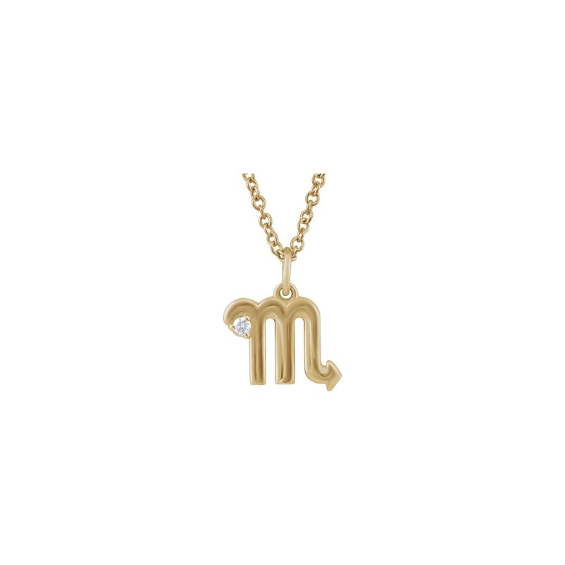 Scorpio Zodiac Sign Diamond Necklace