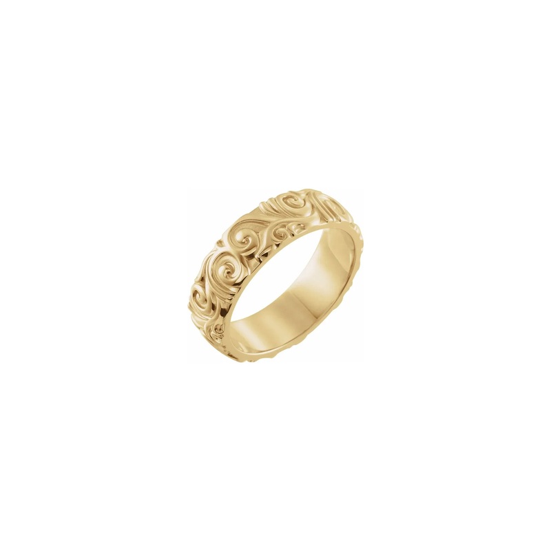 3D Swirls Pattern Ring