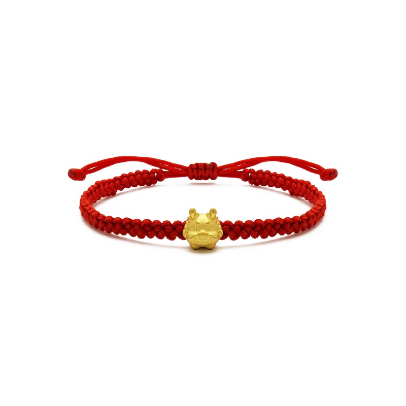 Baby Dragon Chinese Zodiac Red String Bracelet (24K)