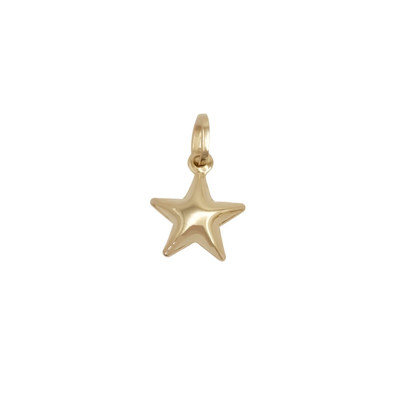 Puffy Star Pendant (14K)