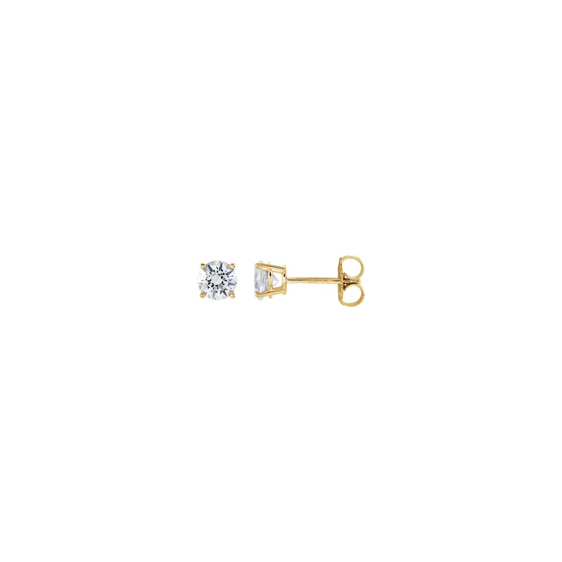 1 CTW Natural Diamond Stud Earrings (14K)