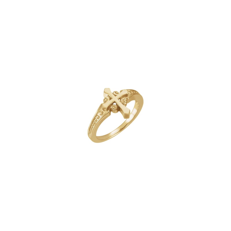 13 mm Cross Bead Accent Ring