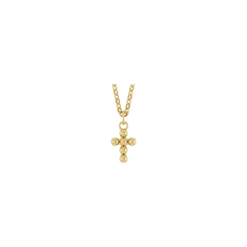 Bead Cross Rolo Necklace