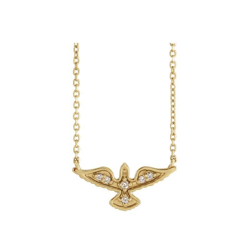 Diamond Holy Spirit Dove Necklace