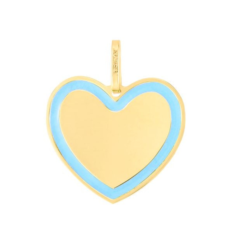 Enamel Heart Pendant (14K)