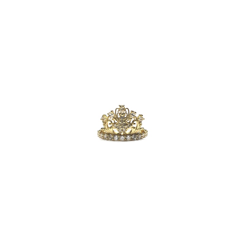 April Birthstone Luxury Crown CZ Ring (14K)