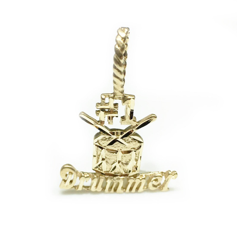 #1 Drummer Pendant 14K