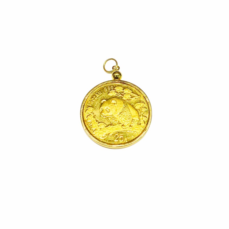 1997 1/4 oz Chinese Gold Panda 25 Yuan Pendant (24K)