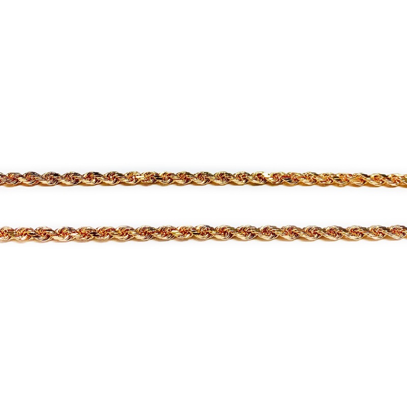 Solid Rope Rose Chain (14K)