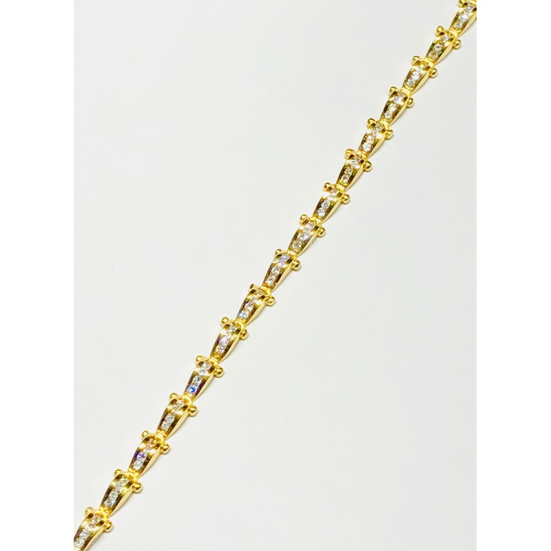 Wave CZ Bracelet (18K)