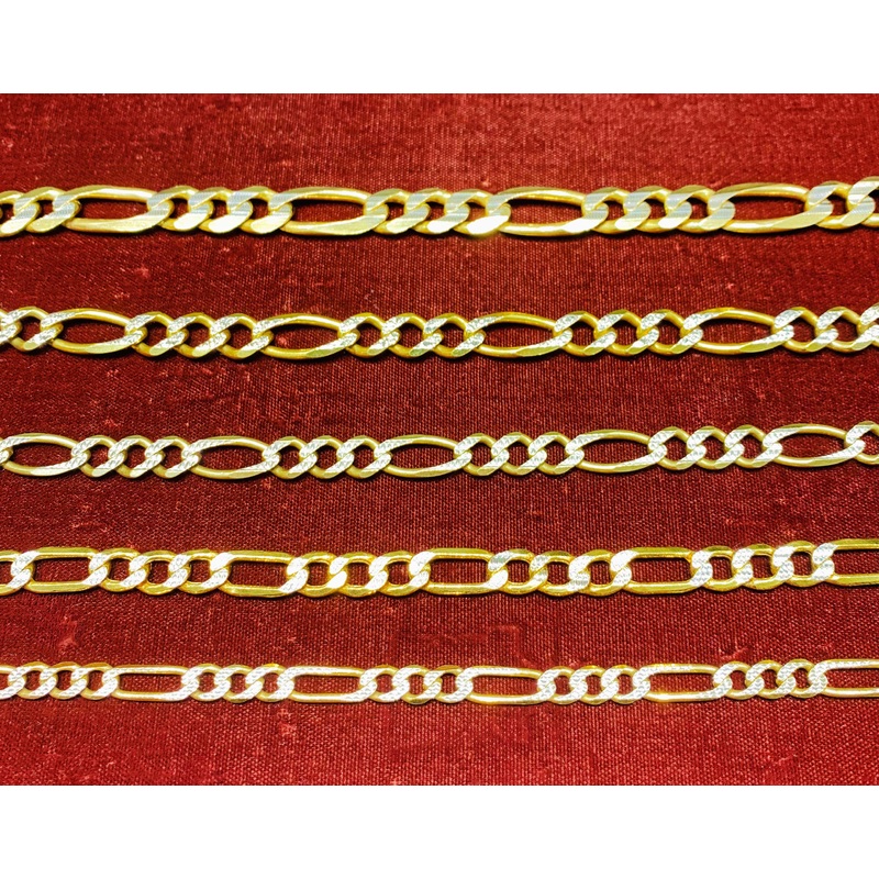 Two-tone Figaro Bracelet (14K).