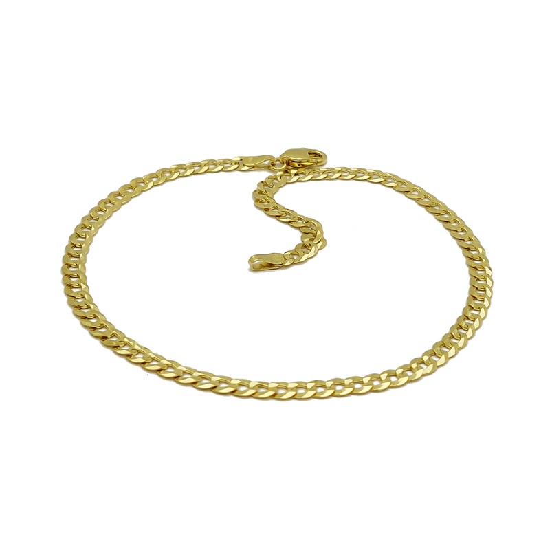 Brilliant Italian Cuban Anklet (14K)