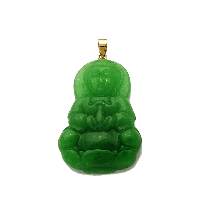 [] Guan Yin/Kwan Yin Jade Pendant (14K)