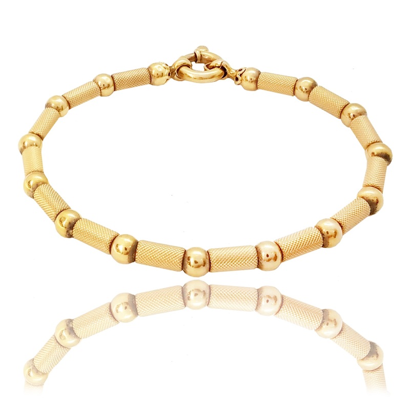 Beads & Bars Bracelet (14K).