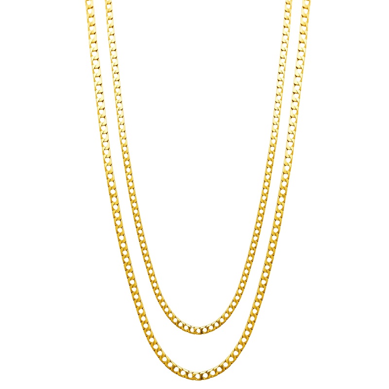 Square Curb Chain (14K)