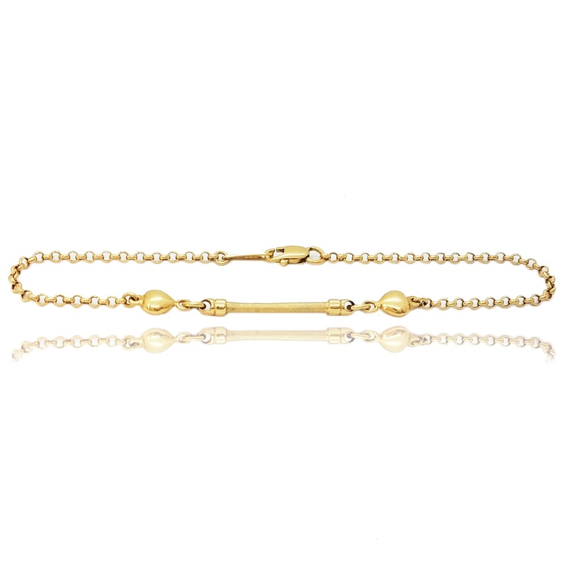 Yellow Gold Rolo Bracelet (14K).