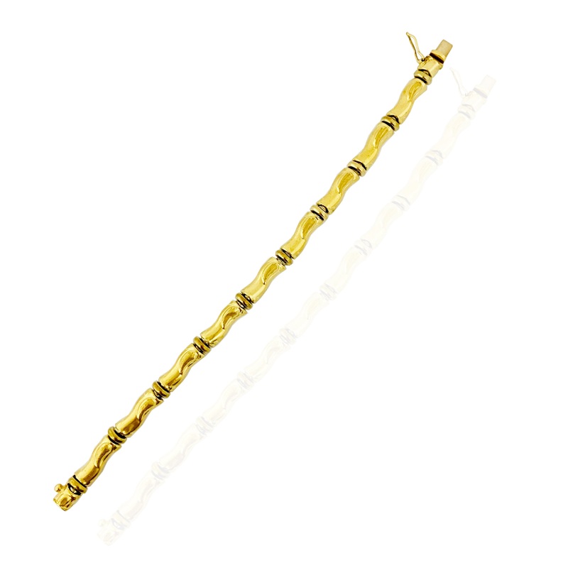 Bamboo Link Bracelet (14K).