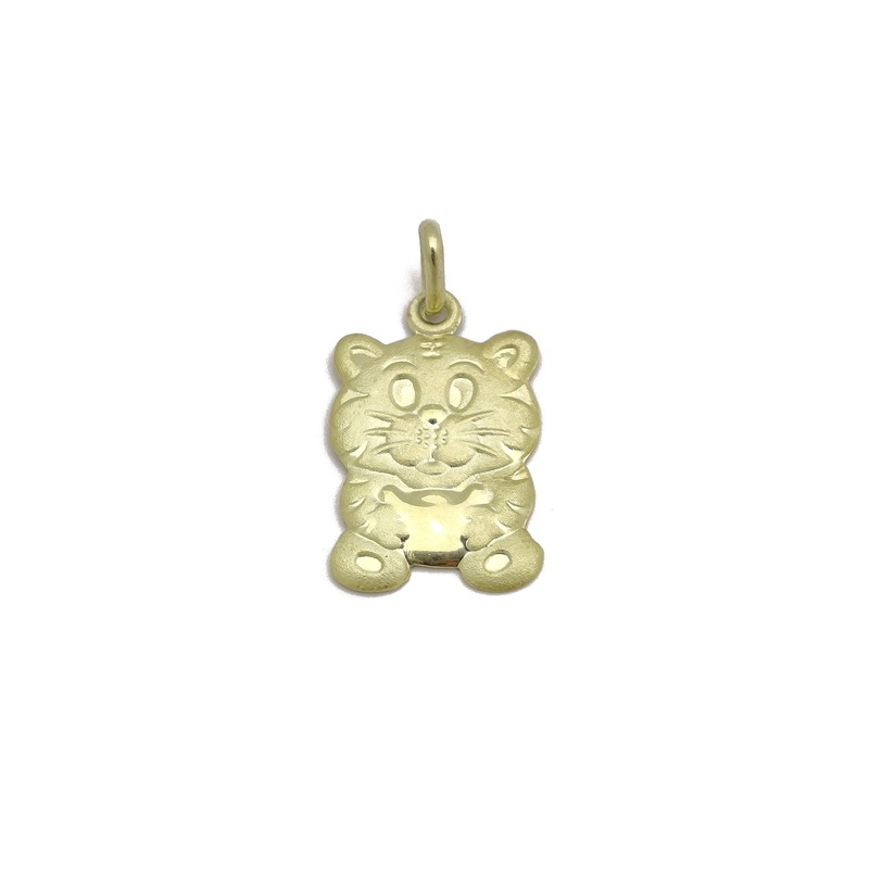 [] Chinese Zodiac Tiger Pendant (14K)