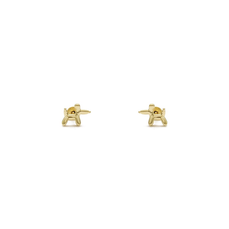 Balloon Dog Stud Earrings (14K)