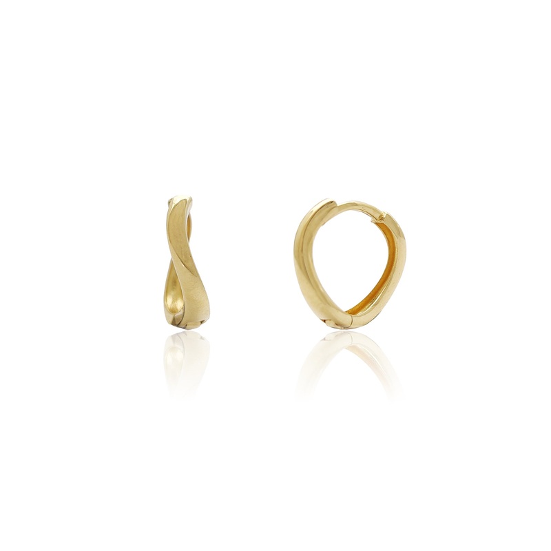 Billowing Huggie Earrings (14K)