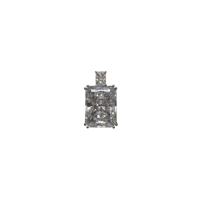 Zirconia Baguette Charm Pendant (14K)