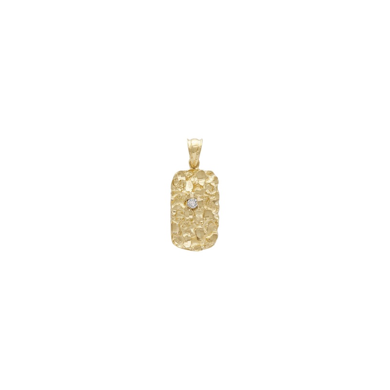 "Diamond in the Rough" Gold Nugget Pendant (14K)