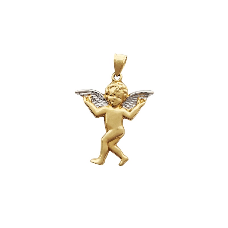 "Open Arms" Baby Angel Pendant (14K)