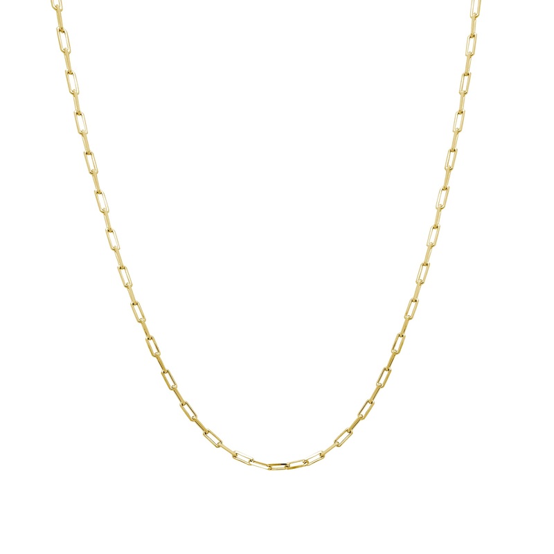 Elongated Cable Link Chain (14K)
