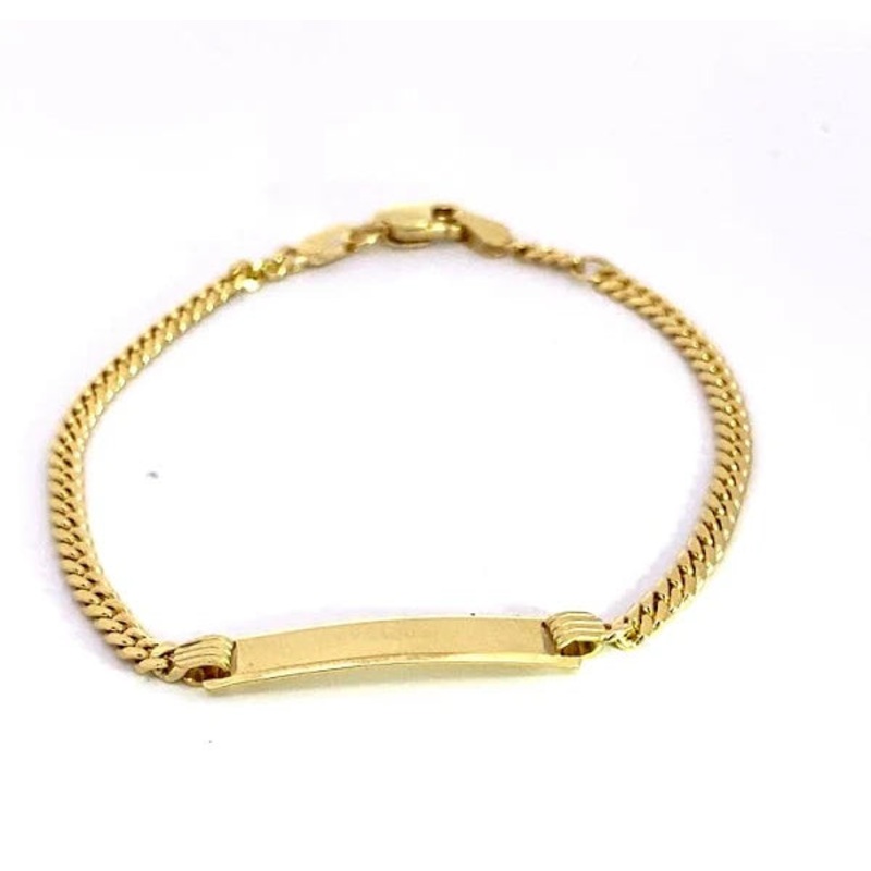 Hollow Miami Cuban Baby ID Bracelet (14K).