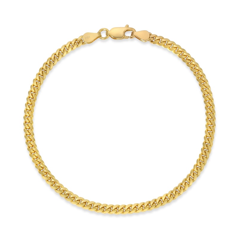 [Lobster Lock] Solid Miami Cuban Bracelet (18K).
