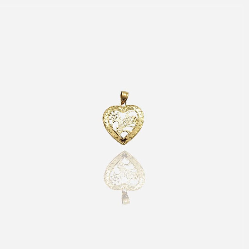 #1 Girlfriend Heart Pendant (14K)