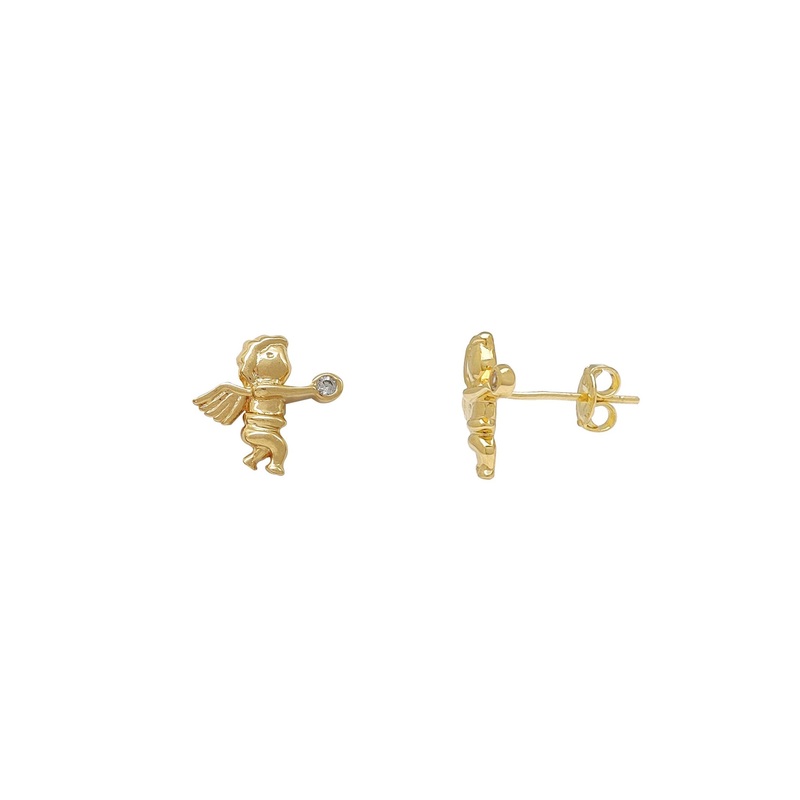 Baby Angel Stud Earrings (14K)