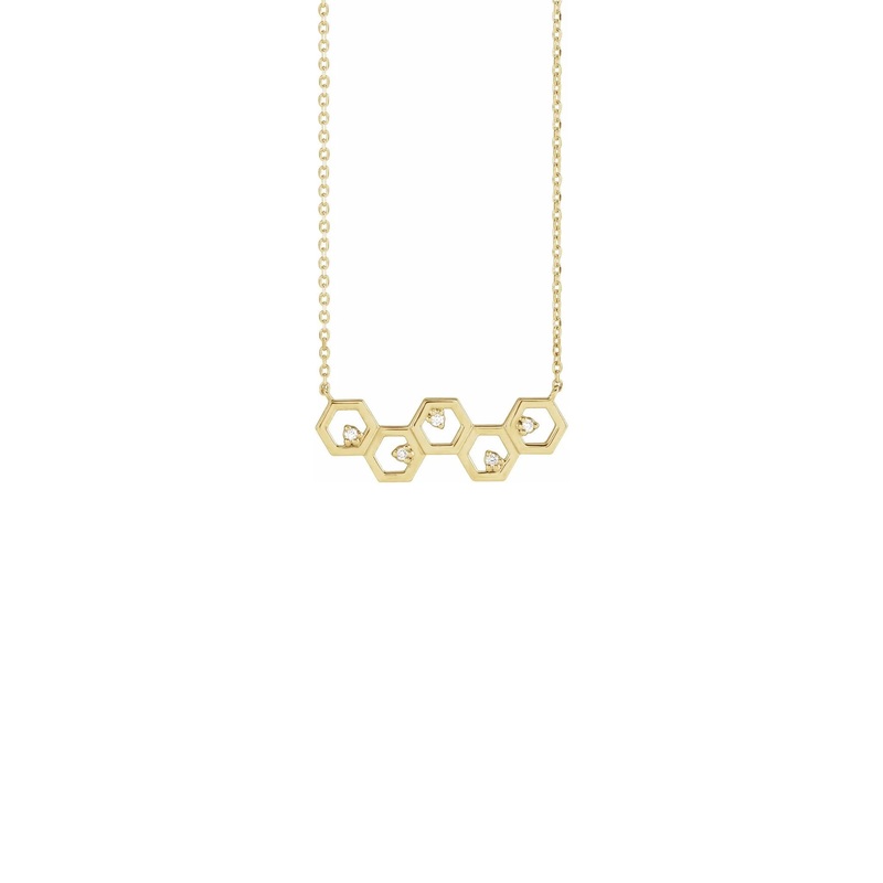 Diamond Honeycomb Necklace