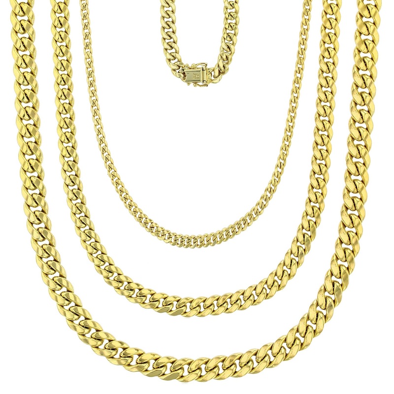 [Box Lock] Lightweight-Hollow Miami Cuban Chain (14K)