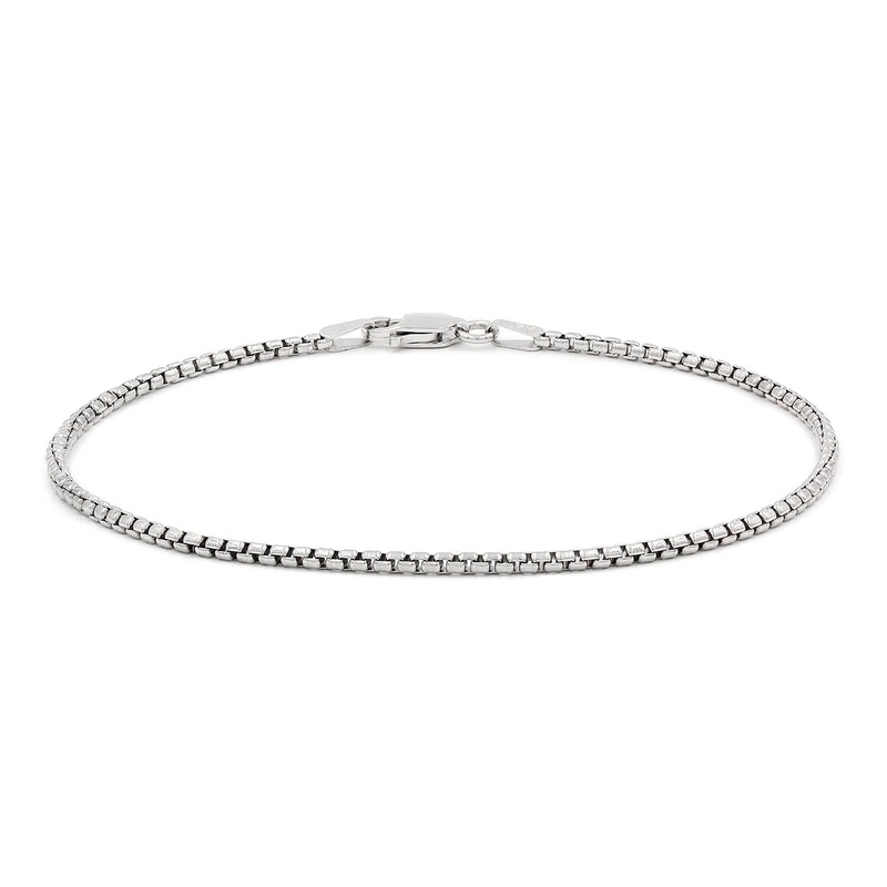 Round Box Ankle Bracelets (14K).