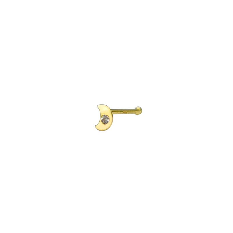 Crescent Moon Nose Ring (14K)