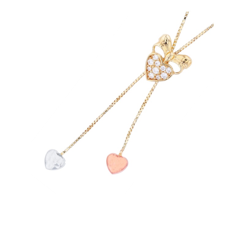 Bow Tie & Heart Fancy Necklace (14K)