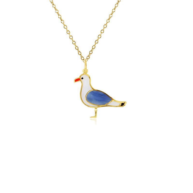 Yellow Gold Seagull Fancy Necklace (14K)