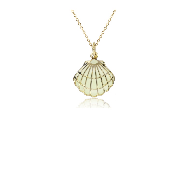 Yellow Gold Shell Fancy Necklace (14K)
