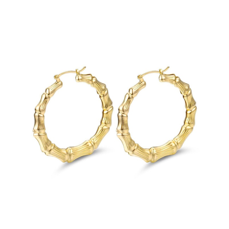 Bamboo Hoops Earrings