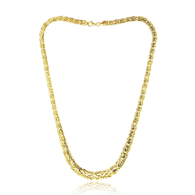 Flat Byzantine Chain Necklace (14K)