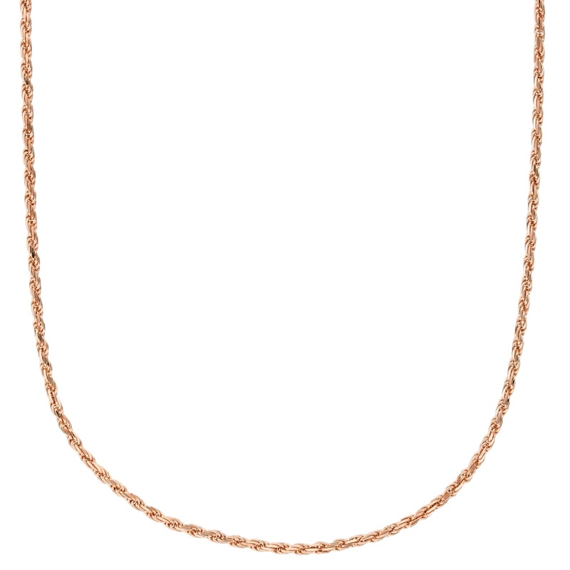 Solid Rose Gold Rope Chain (14K)