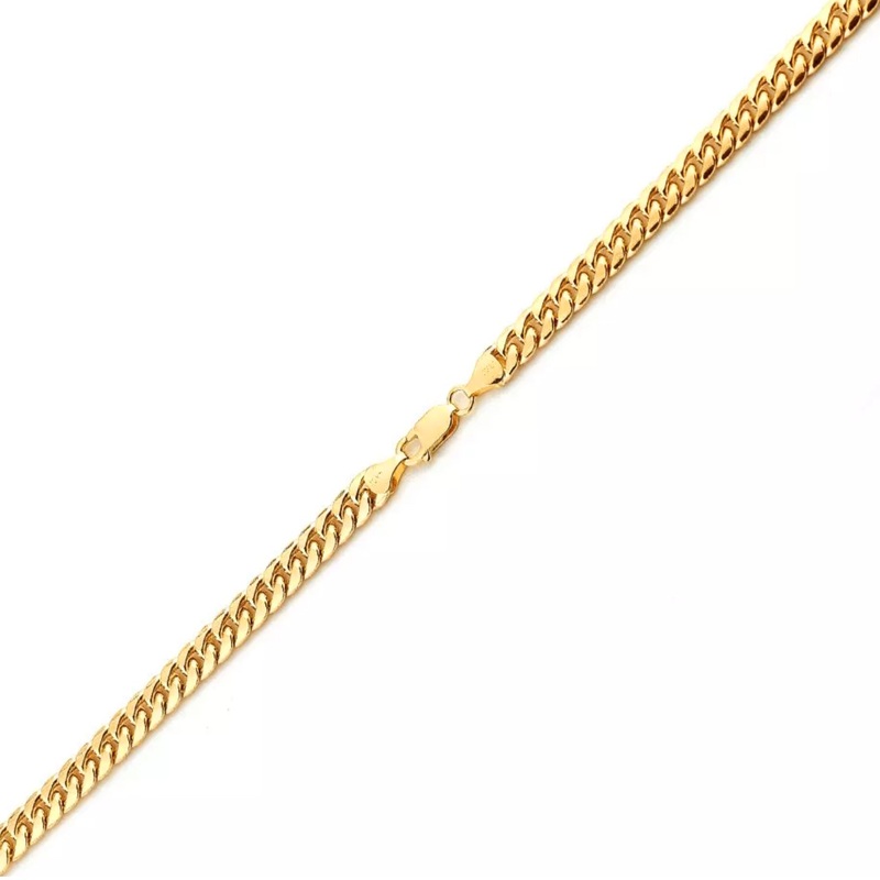 Solid Miami Cuban Bracelet (14K).