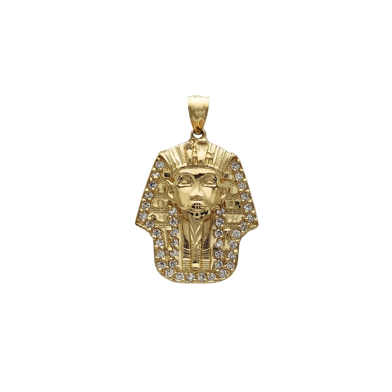 Zirconia Pharaoh Head Pendant (14K)