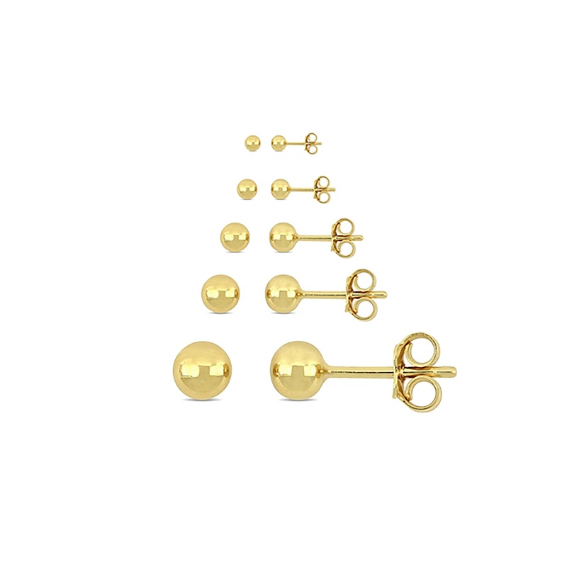 Ball Stud Earrings (14K)