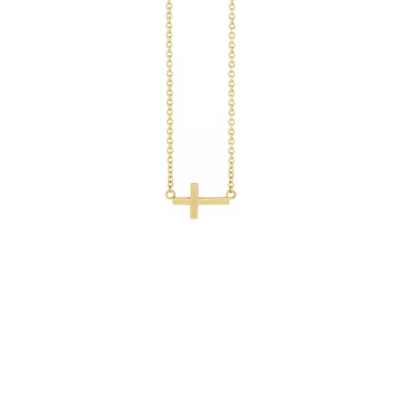 Sideways Cross Necklace