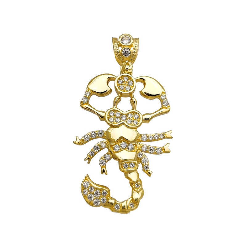 Zirconia Scorpion Pendant (14K)