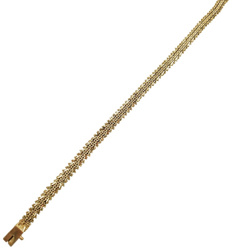 Diamond Cut Chevron Bracelet (14K).